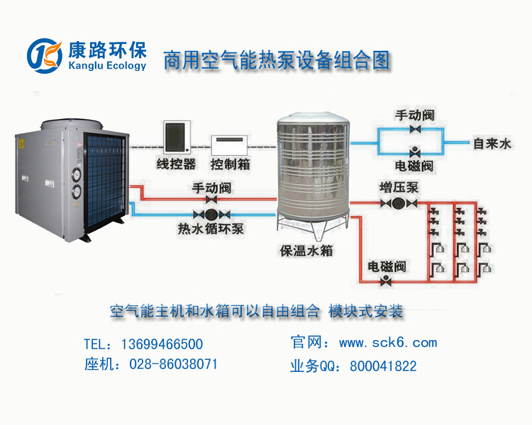 酒店空氣能熱水設備_空氣能中央熱水_紹興空氣能熱水器